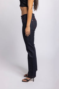 Tioke Low Rise Organic Red Stitch Jean