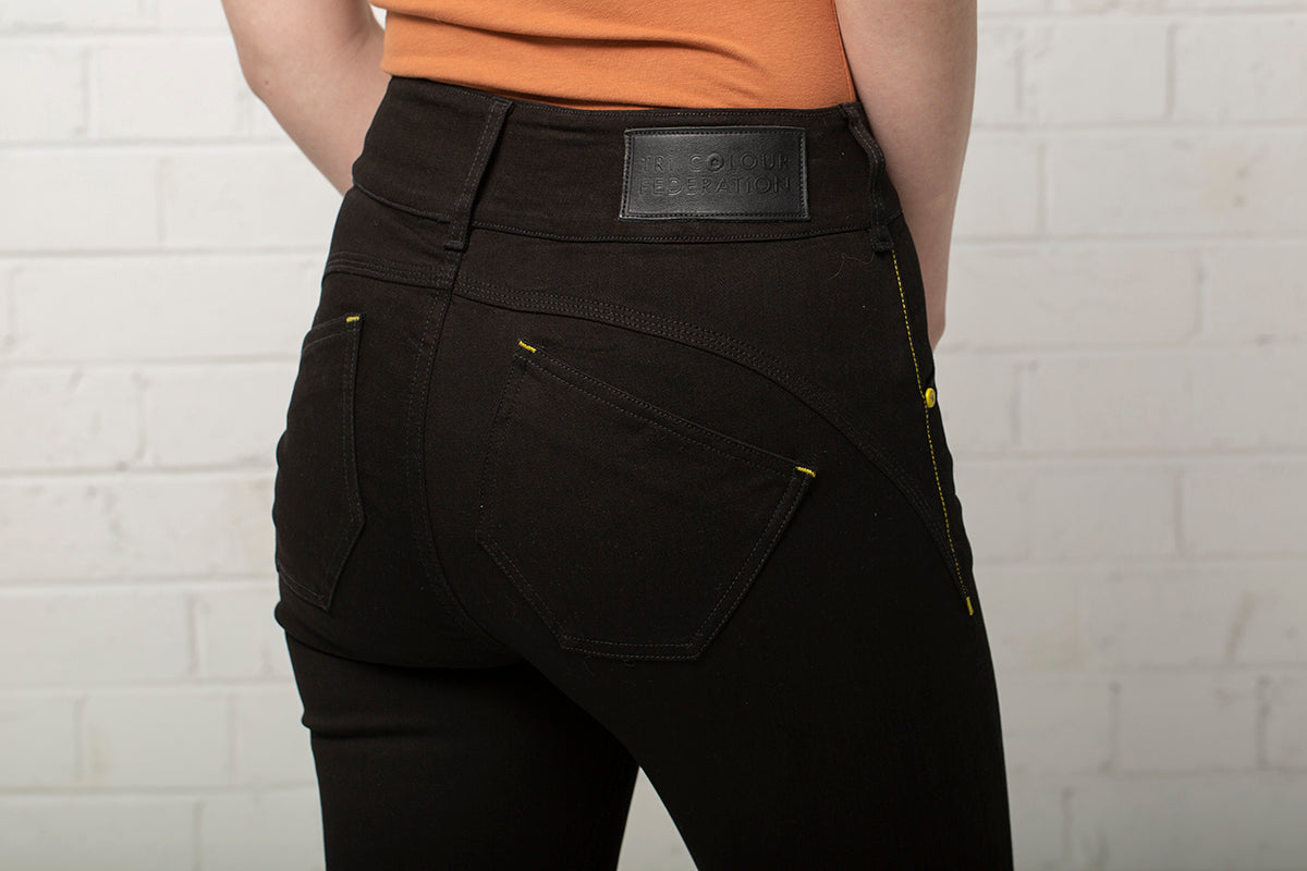 Jet Black High Waisted Jean