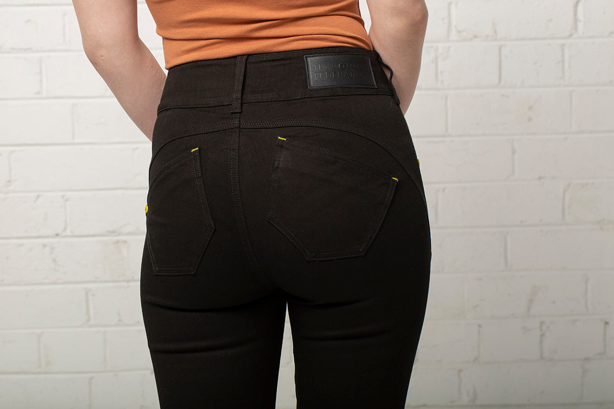 Jet Black High Waisted Jean