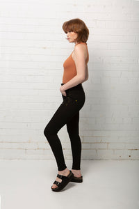 Jet Black High Waisted Jean